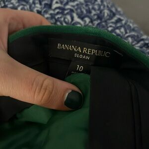 Banana Republic, Sloan slacks size 10, Kelly Green